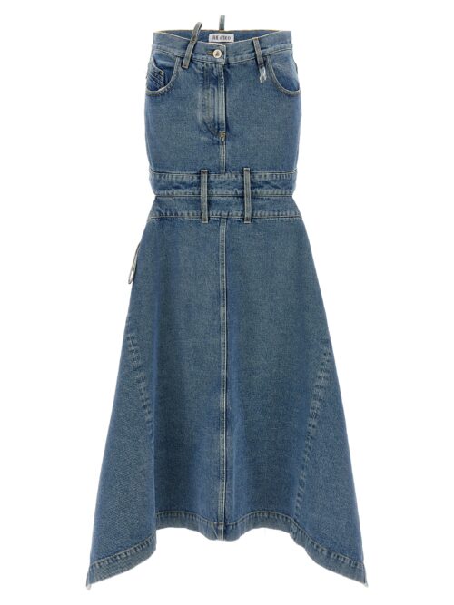 Denim midi skirt THE ATTICO Light Blue