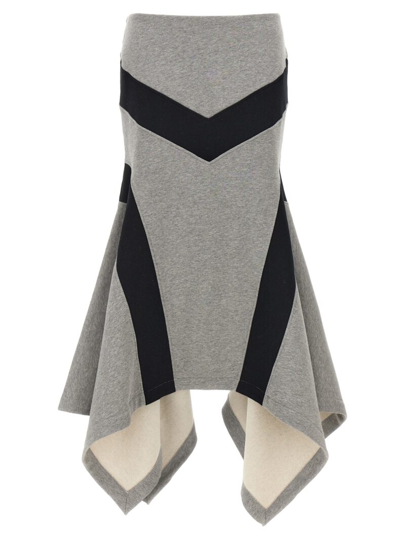 Asymmetrical long skirt THE ATTICO Gray