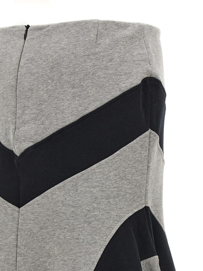 Asymmetrical long skirt 100% cotton THE ATTICO Gray