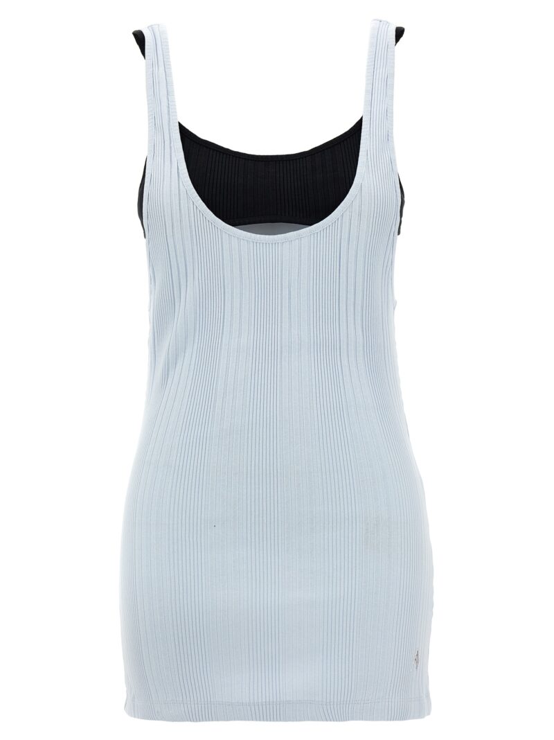 Logo ribbed top THE ATTICO Light Blue