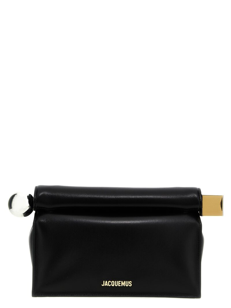 'La pochette Rond Carré' clutch JACQUEMUS Black