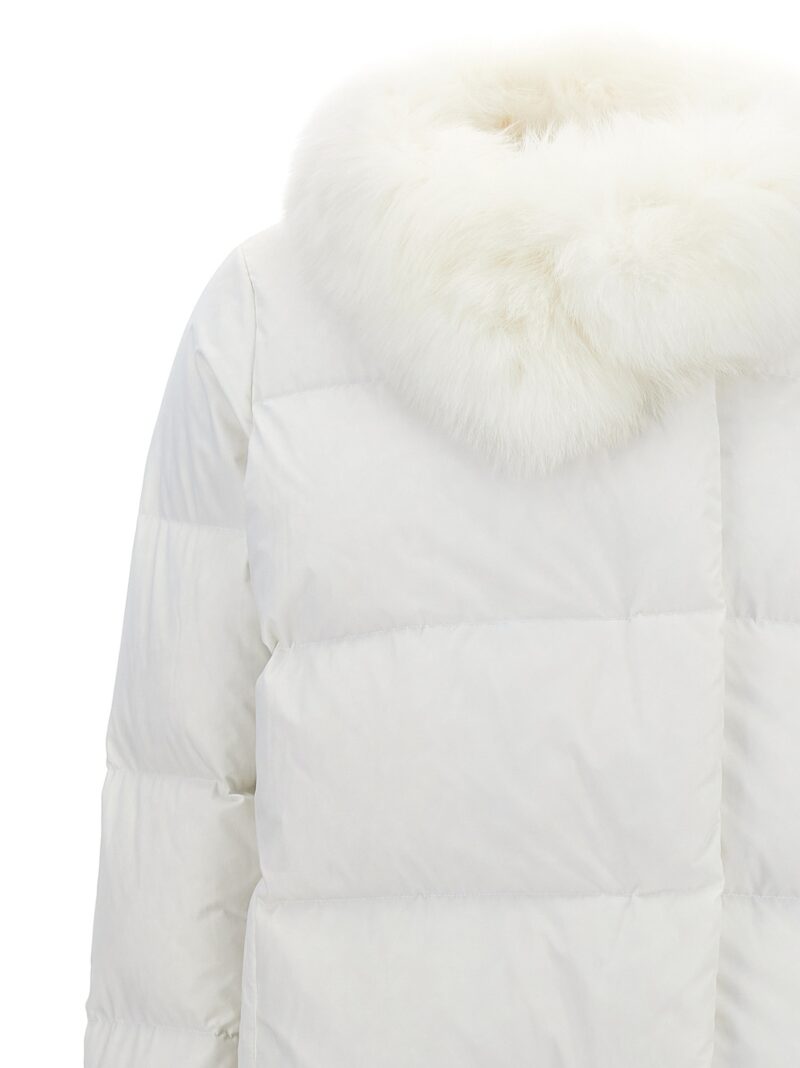 'Doudoune' long down jacket Woman YVES SALOMON White