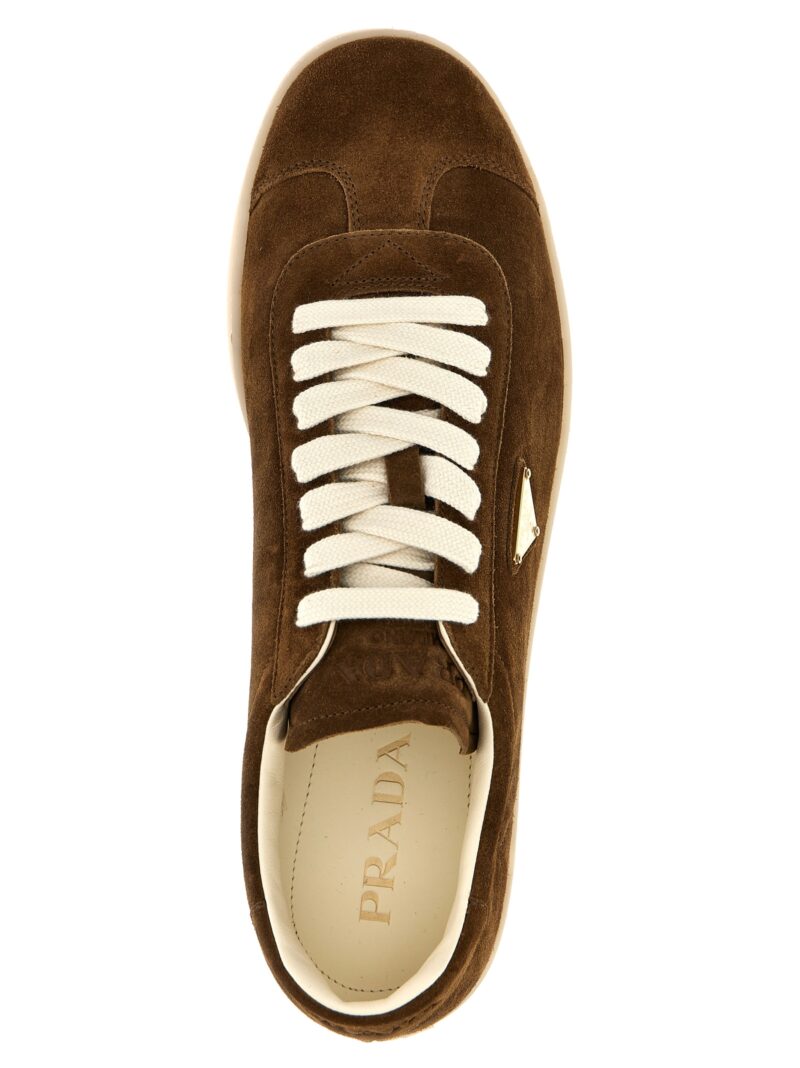 'Lane' sneakers 100% cow leather (Bos Taurus) PRADA Brown