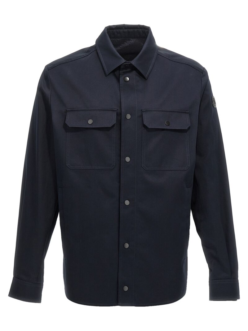 Cotton crêpe shirt MONCLER Blue