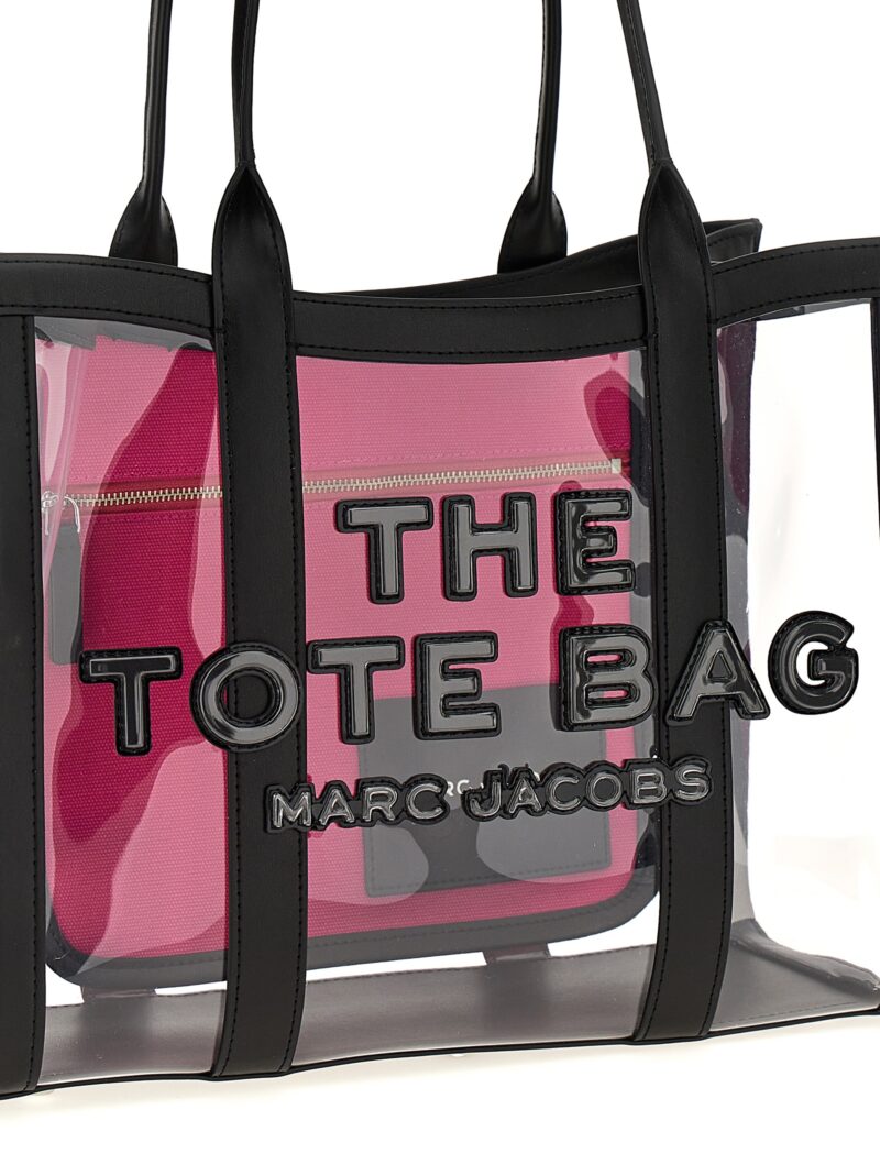 'The Clear Medium Tote Bag' shopping bag Woman MARC JACOBS Black