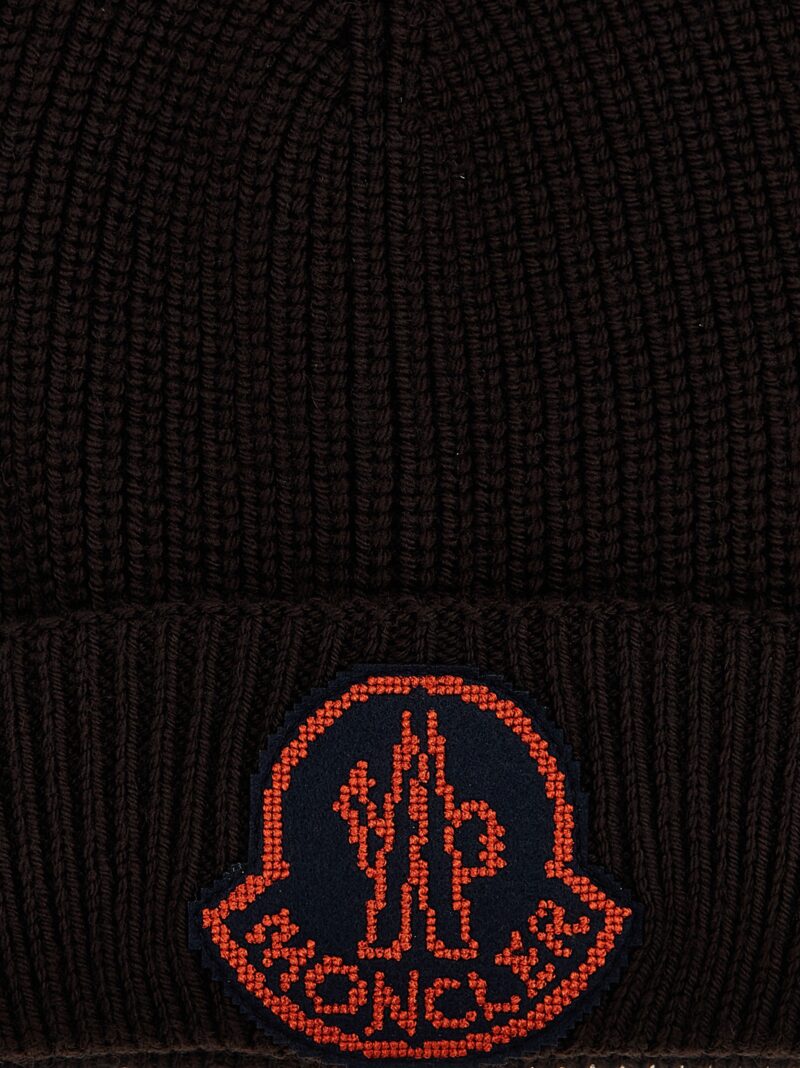 Logo patch beanie Man MONCLER Bordeaux