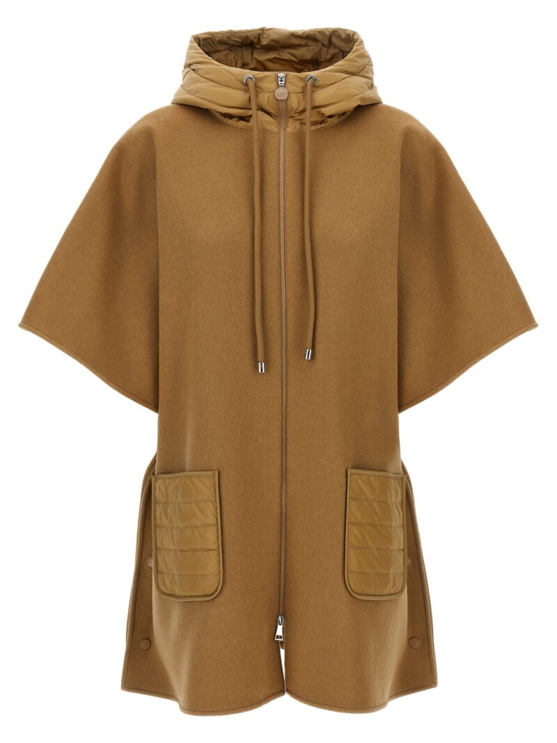 Hooded cape MONCLER Beige