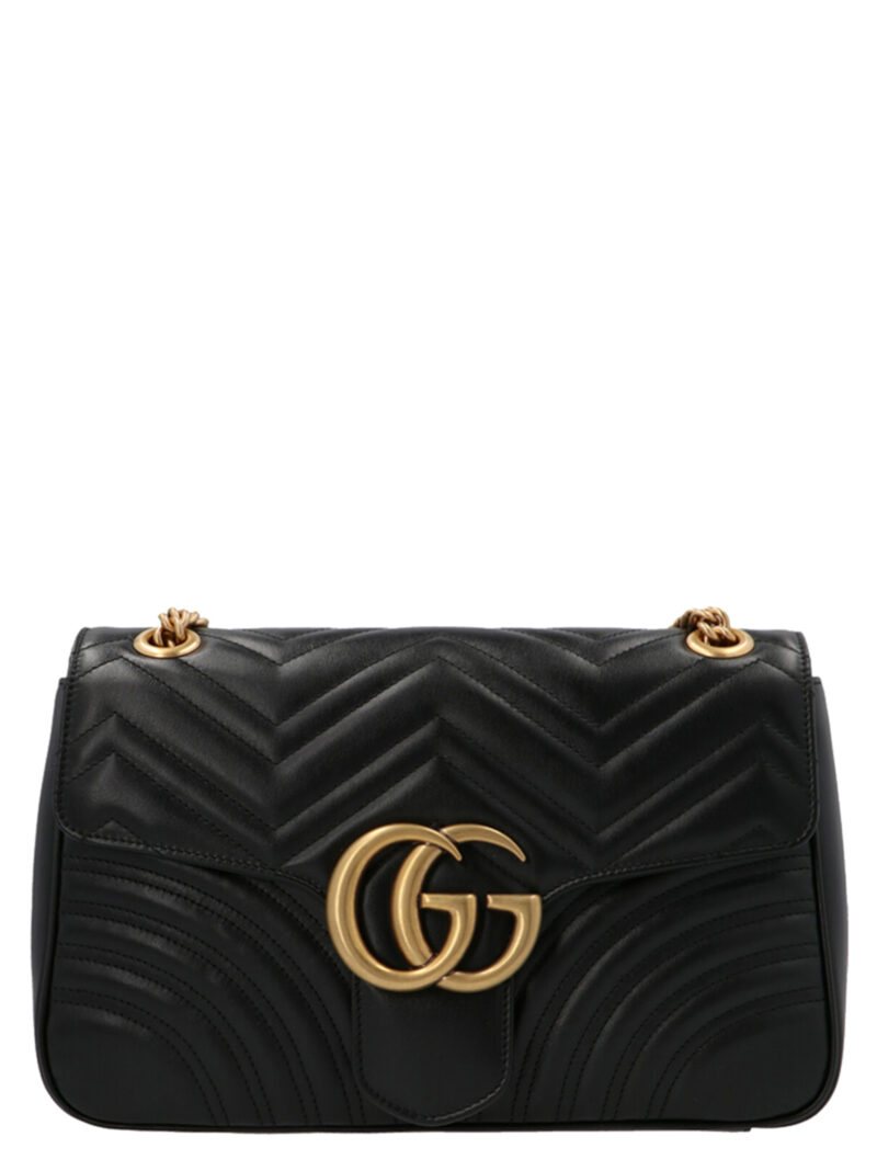 'GG Marmont 2.0' midi shoulder bag GUCCI Black