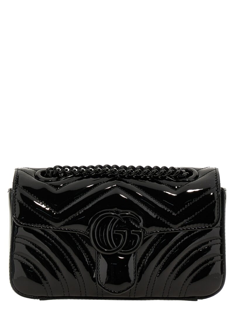 'GG Marmont' mini shoulder bag GUCCI Black