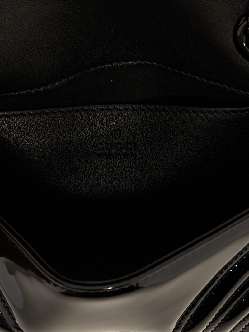 'GG Marmont' mini shoulder bag 100% leather GUCCI Black