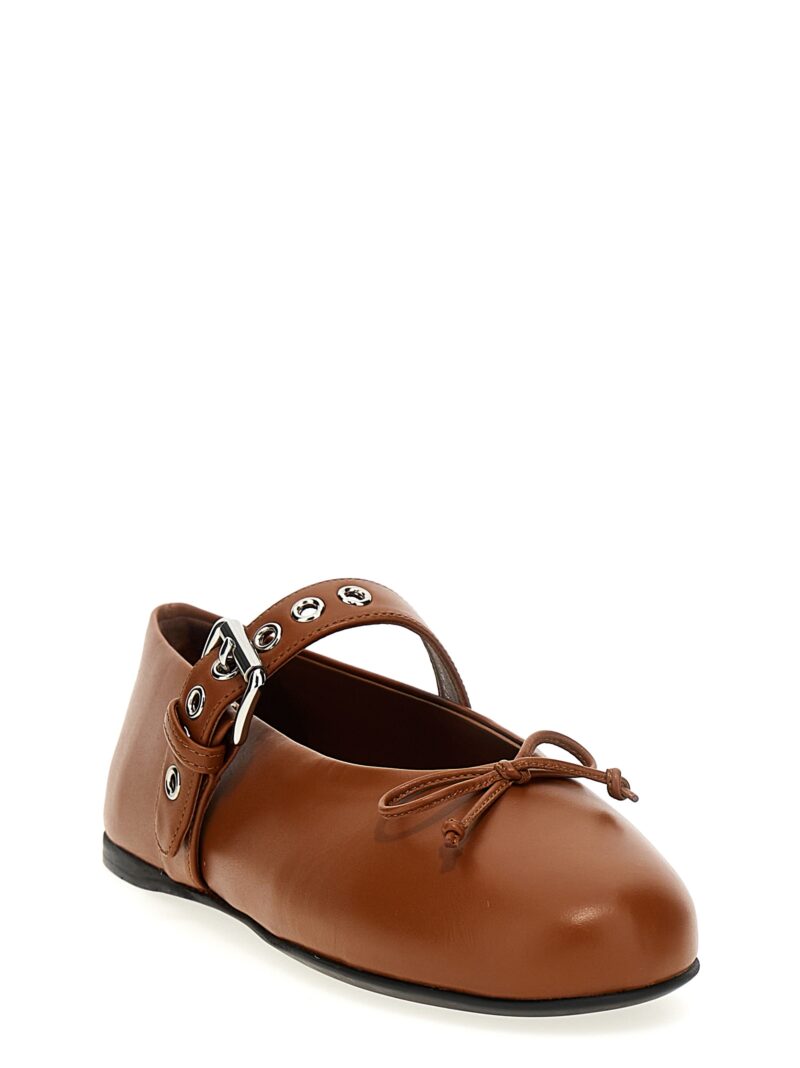 Buckle and bow ballet flats 5F210EF005070F0046 MIU MIU Brown