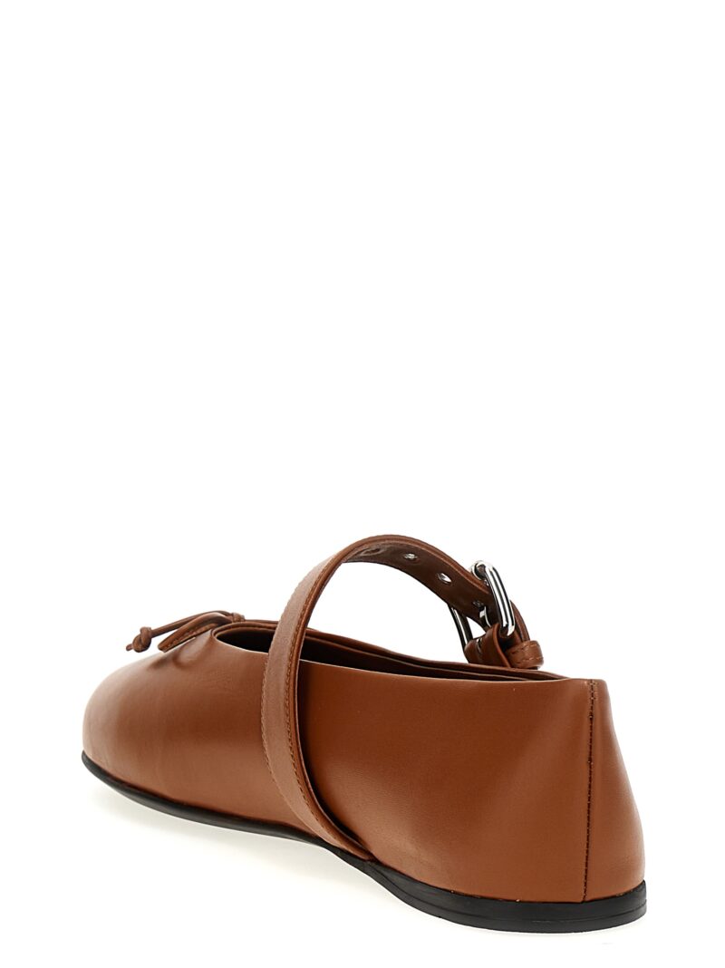 Buckle and bow ballet flats Woman MIU MIU Brown