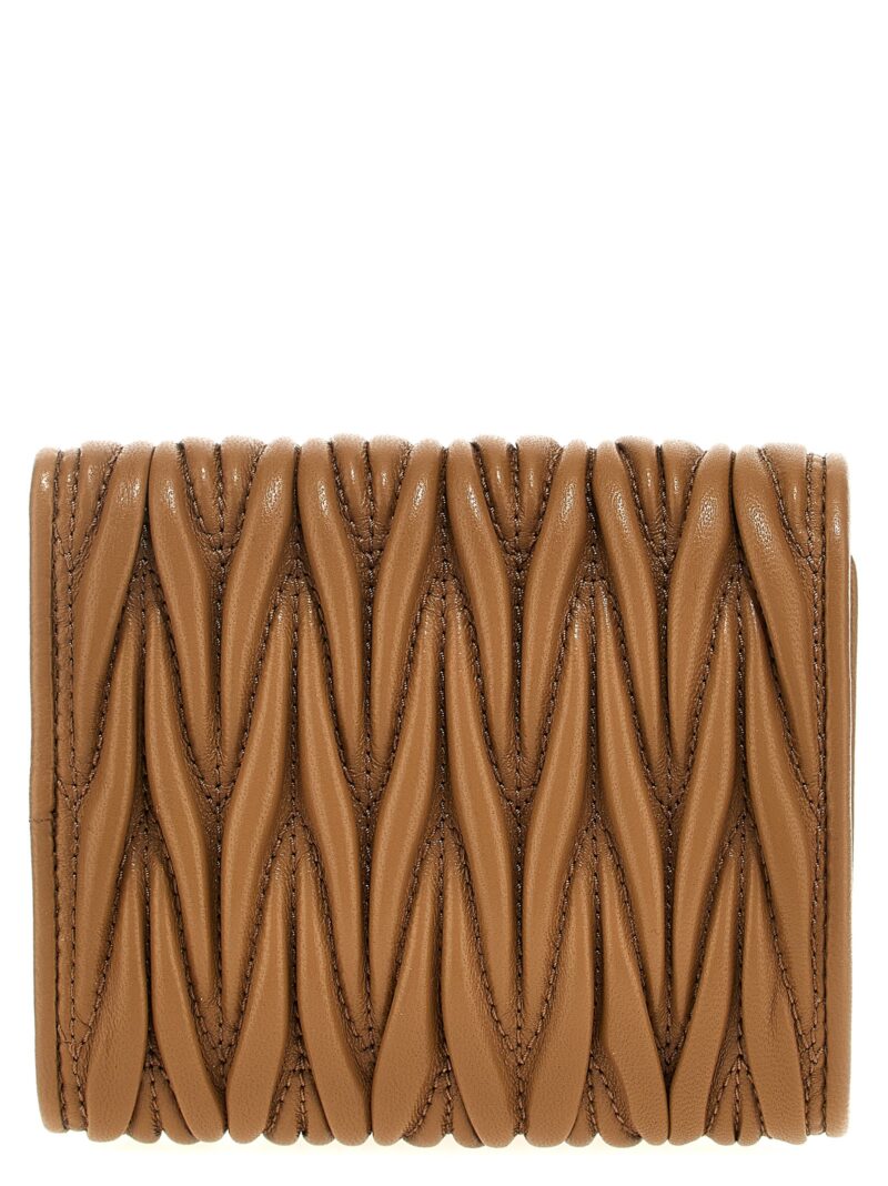 Small wallet matelassé nappa leather 5MH0332FPPF098L MIU MIU Beige