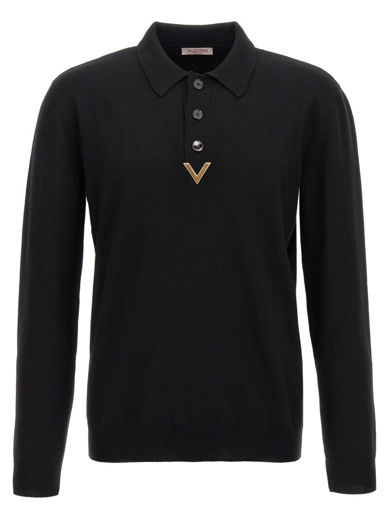 Polo Valentino 'V Detail' VALENTINO GARAVANI Black