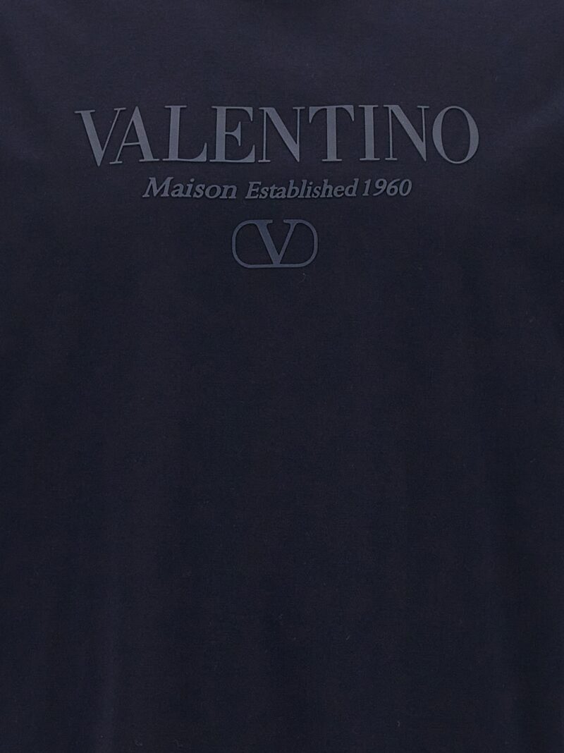 Valentino logo print T-shirt 100% cotton VALENTINO GARAVANI Blue