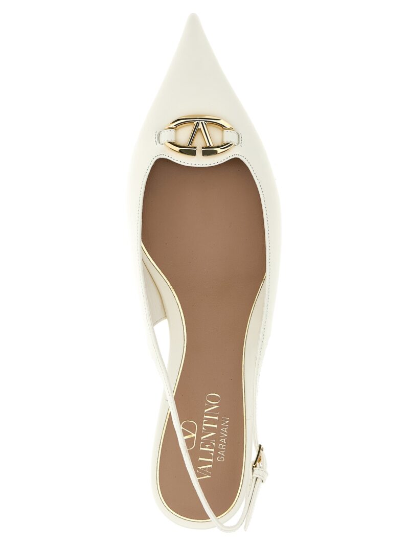 Valentino Garavani 'VLogo' slingback 100% calfskin leather (Bos Taurus) VALENTINO GARAVANI White