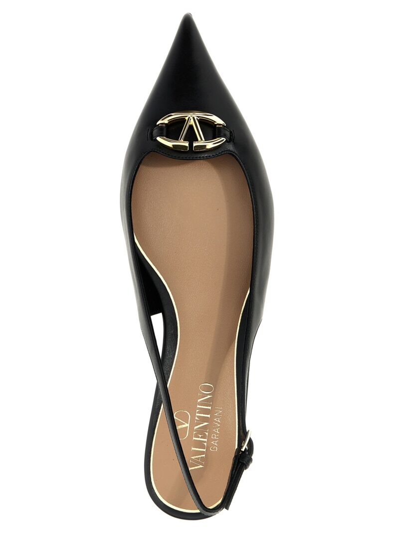 Valentino Garavani 'VLogo' slingback 100% calfskin leather (Bos Taurus) VALENTINO GARAVANI Black