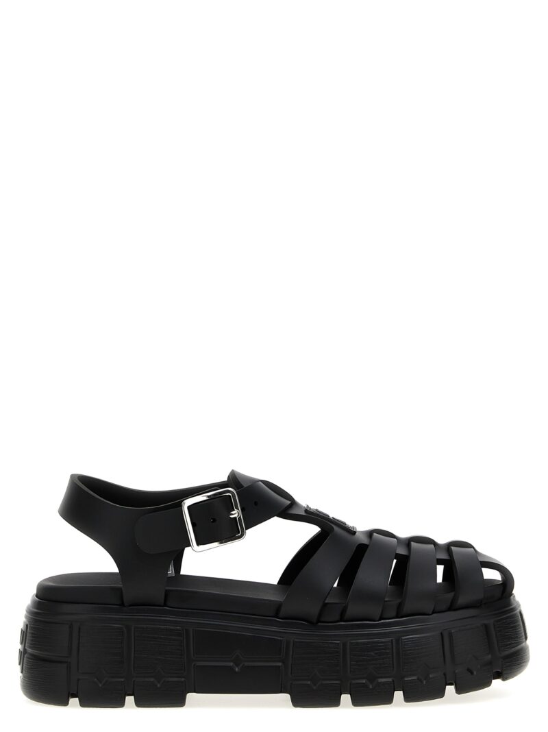 'Oversize Soft Cage' sandals MIU MIU Black