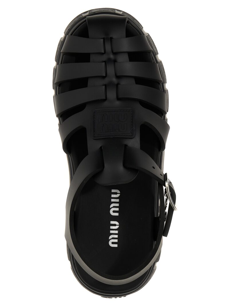 'Oversize Soft Cage' sandals 100% acetate MIU MIU Black