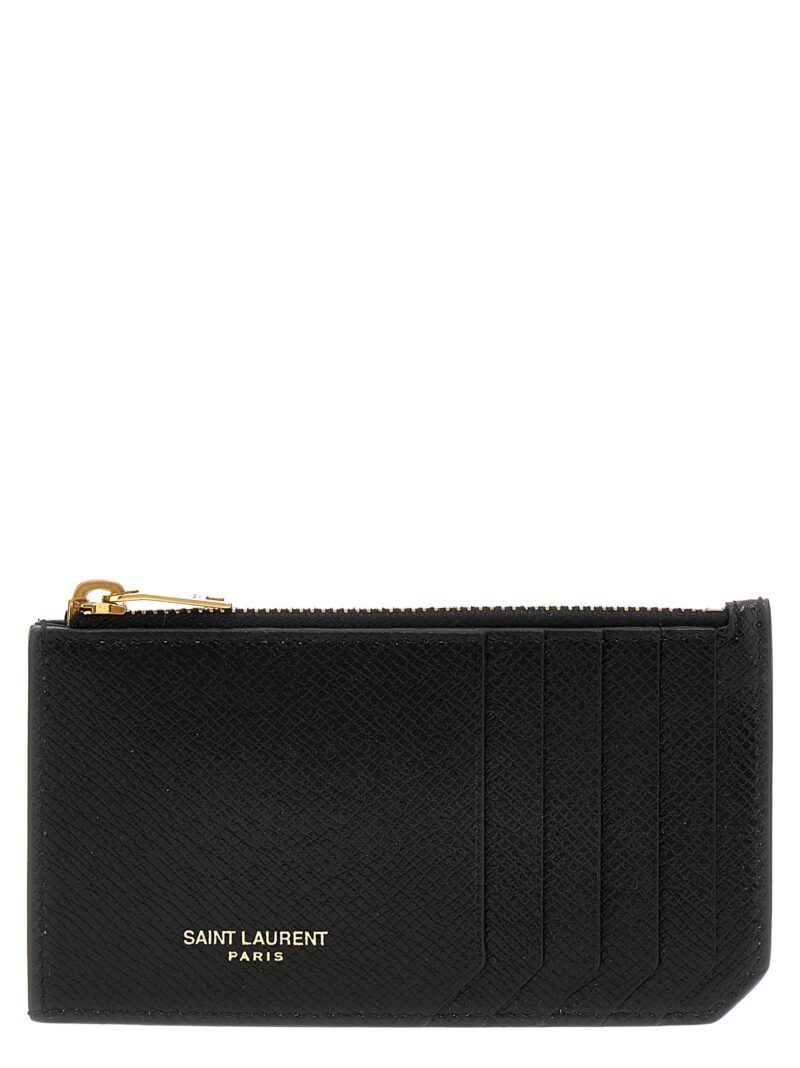 'Paris Fragments' card holder SAINT LAURENT Black