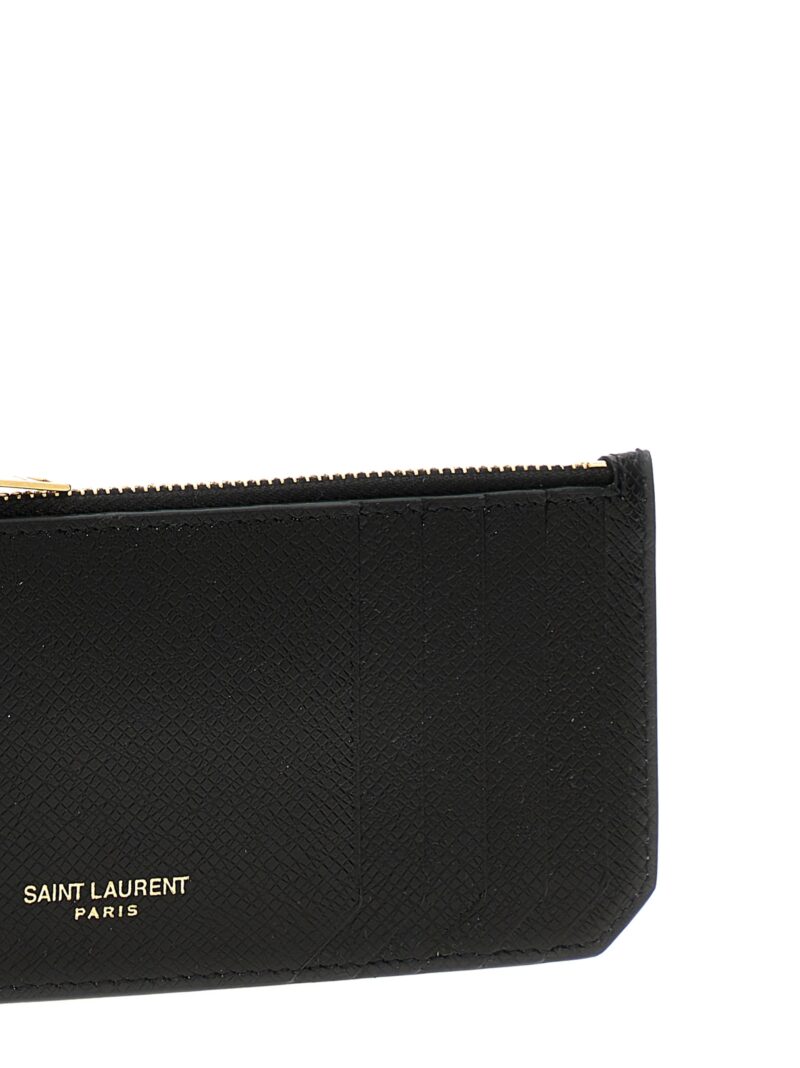 'Paris Fragments' card holder Man SAINT LAURENT Black