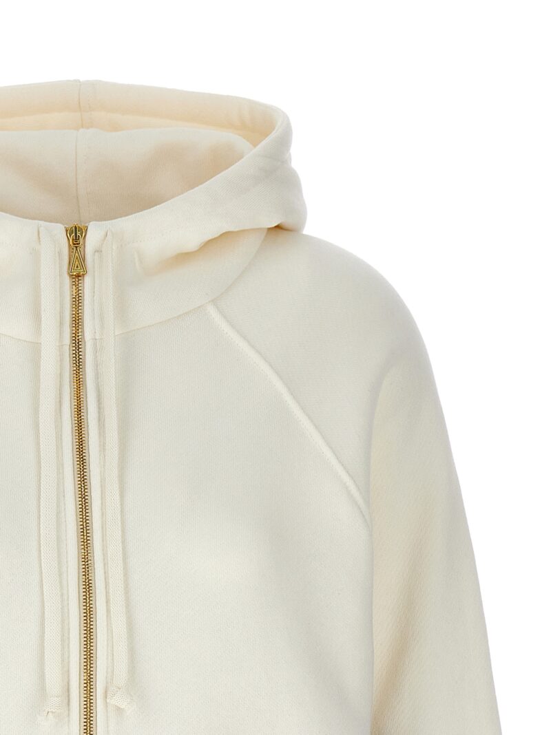 Web tape hoodie Woman GUCCI White