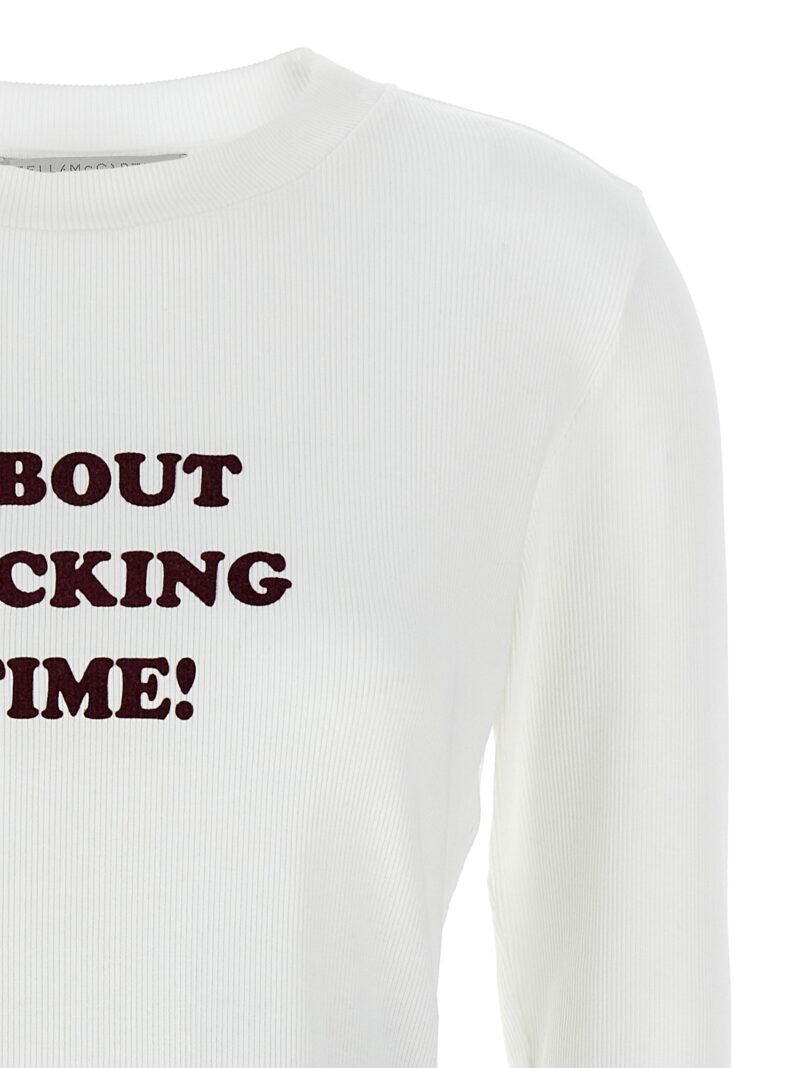 'About F* Time' T-shirt Woman STELLA MCCARTNEY White