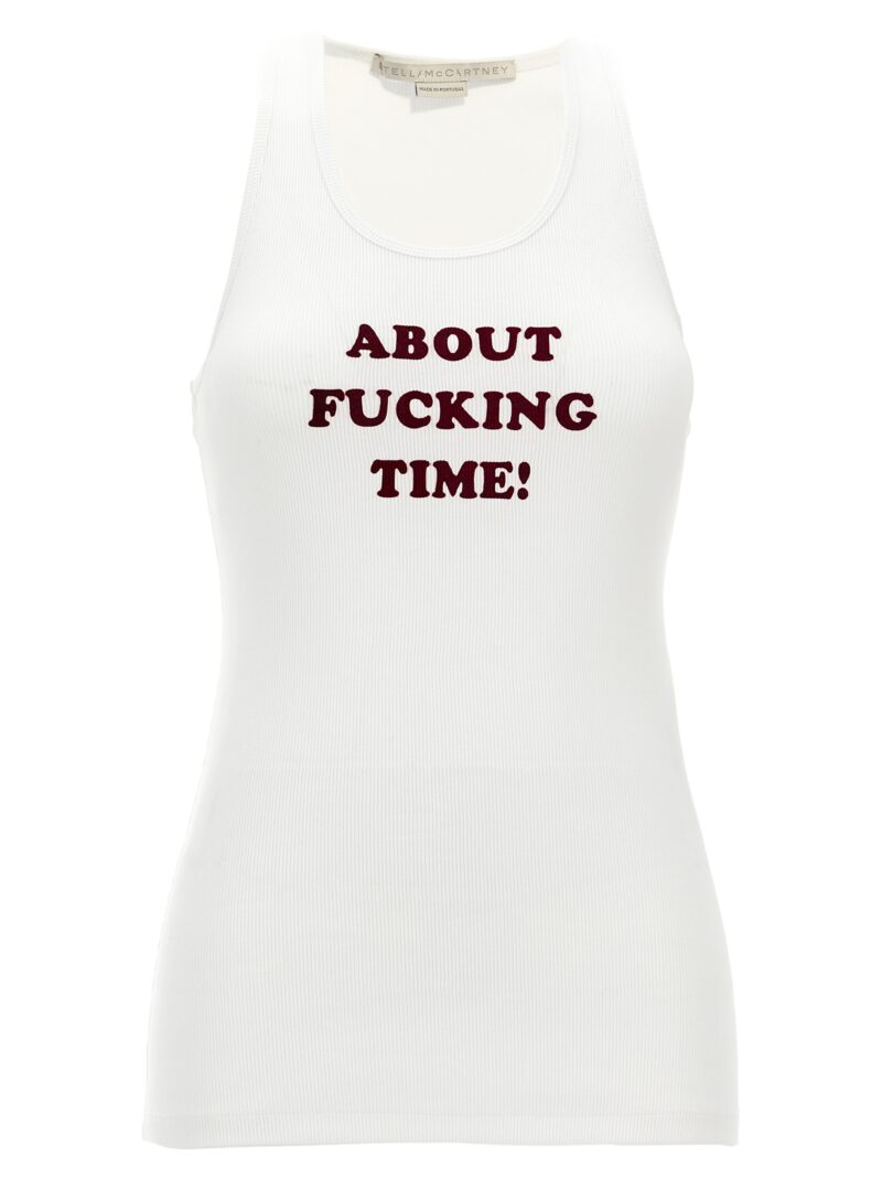 'About F* Time' tank top STELLA MCCARTNEY White