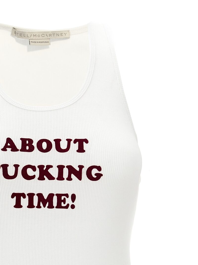 'About F* Time' tank top Woman STELLA MCCARTNEY White