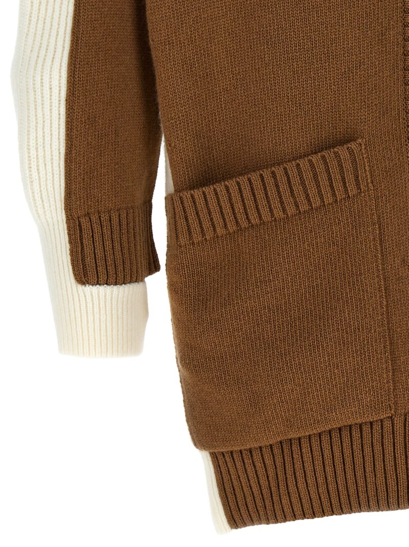 Two-tone cardigan 100% wool STELLA MCCARTNEY Beige