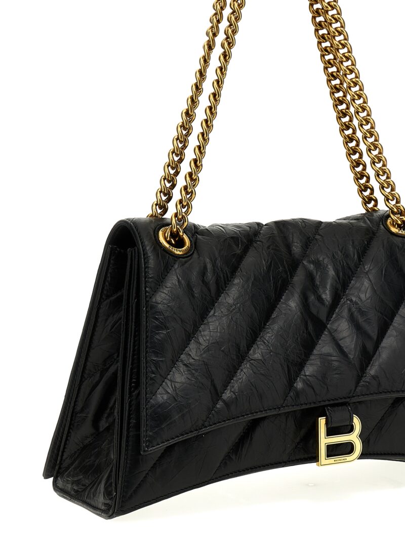 'Crush' midi shoulder bag Woman BALENCIAGA Black