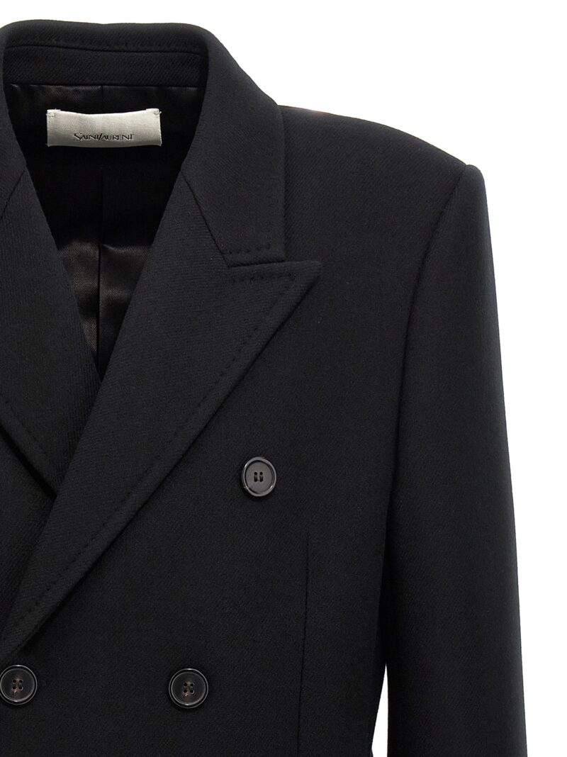 Double-breasted coat Man SAINT LAURENT Black