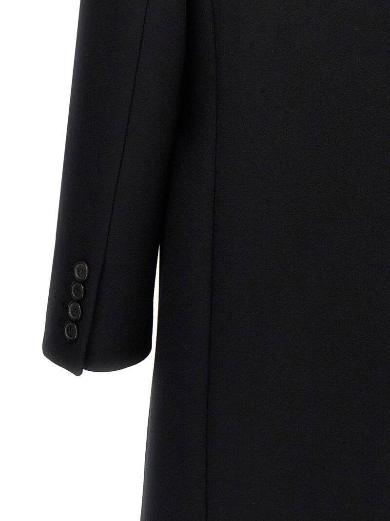 Double-breasted coat 100% wool SAINT LAURENT Black