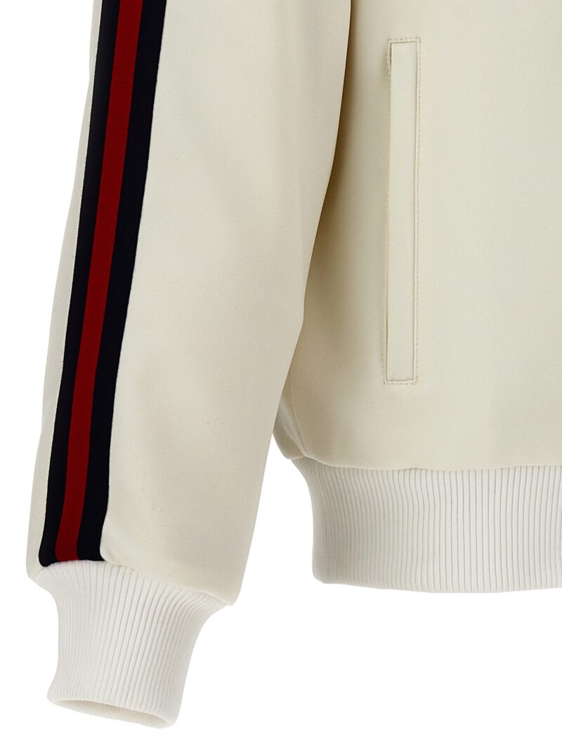 Web tape drill sweatshirt Spring Summer 2024 GUCCI White