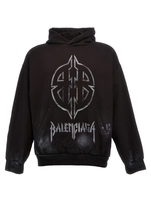 'Metal BB Stencil' hoodie BALENCIAGA White/Black