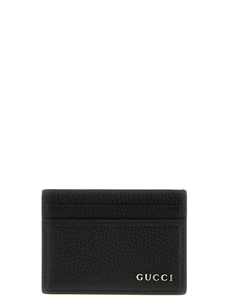 Logo card holder GUCCI Black