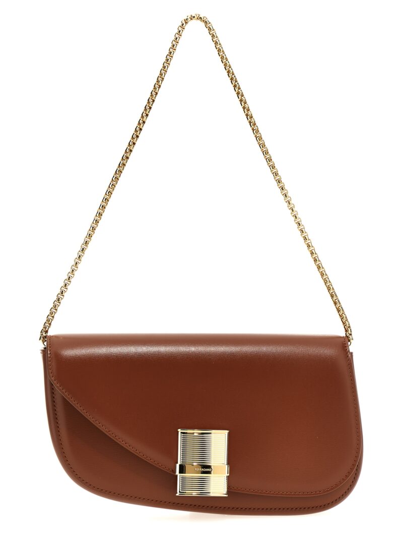 'Fiamma XS' crossbody bag FERRAGAMO Brown