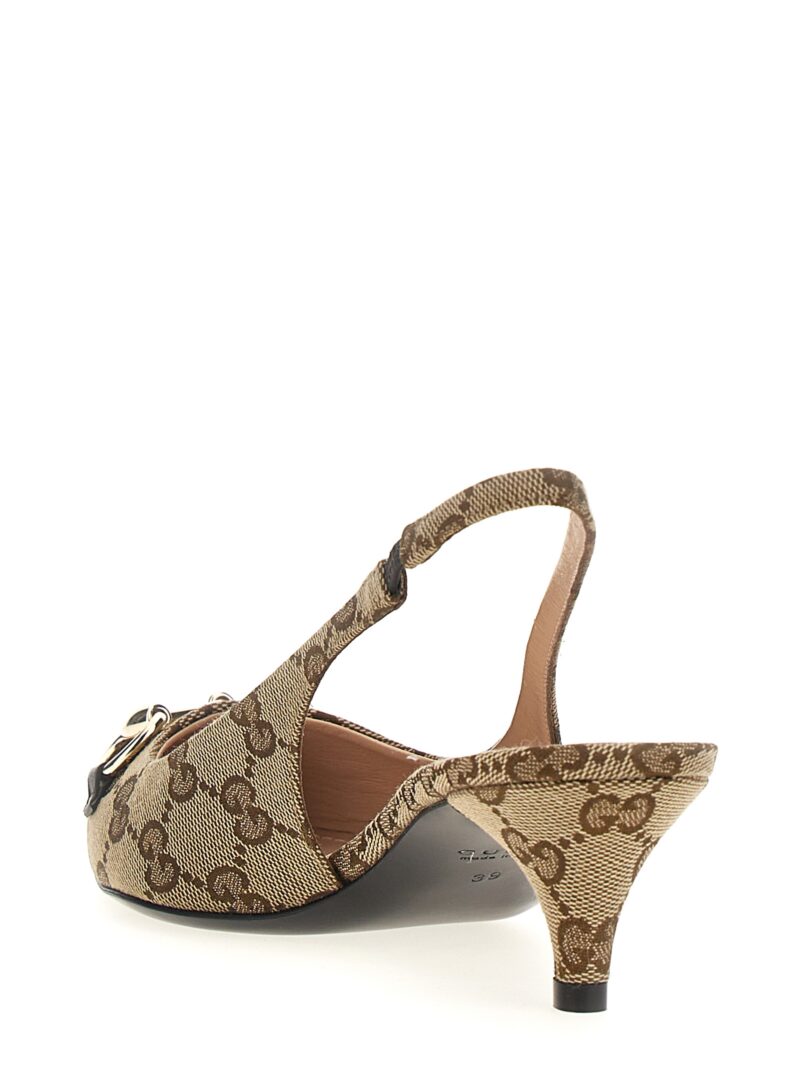 'GG' slingback Woman GUCCI Beige