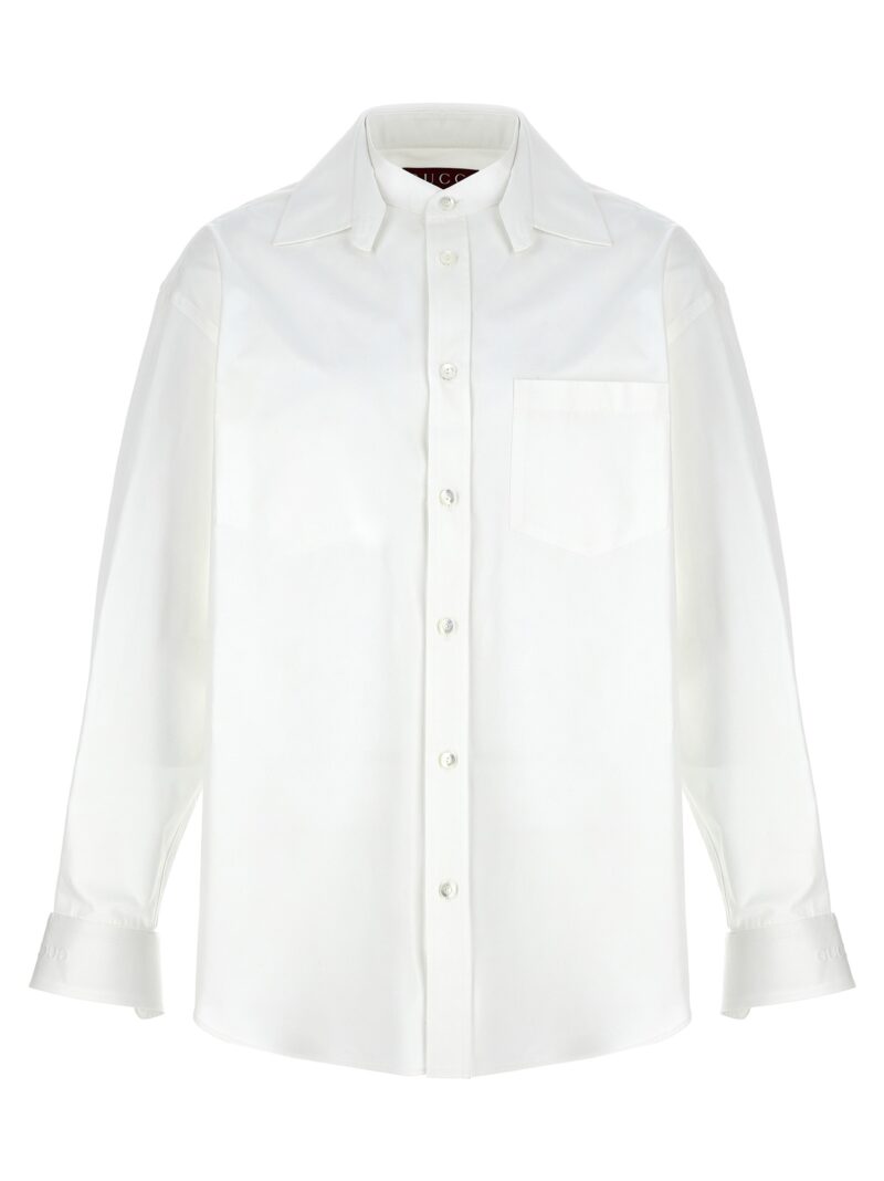 Double collar shirt GUCCI White