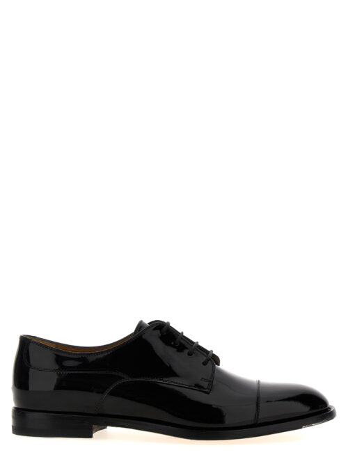 Patent leather lace-up shoes GUCCI Black