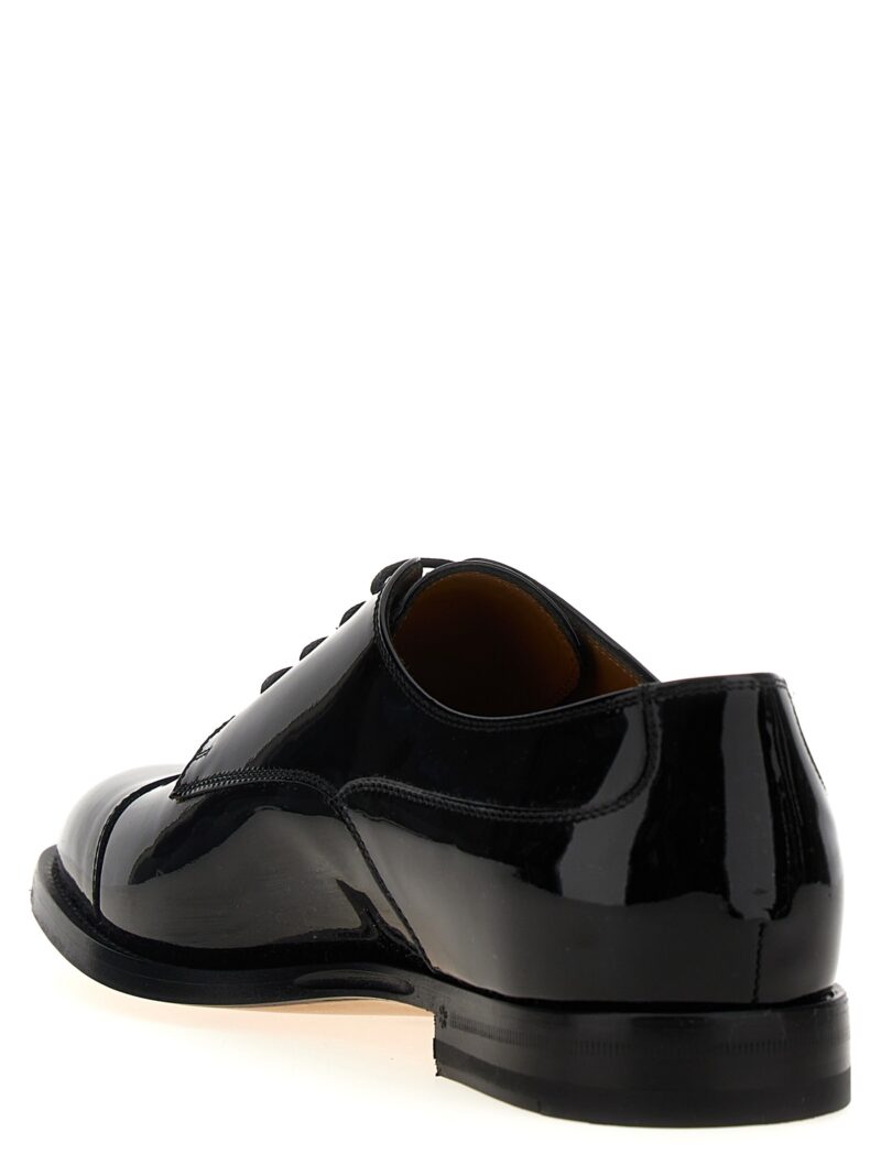 Patent leather lace-up shoes Man GUCCI Black