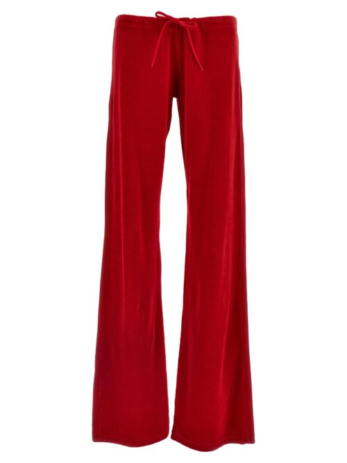 Used velvet pants BALENCIAGA Red