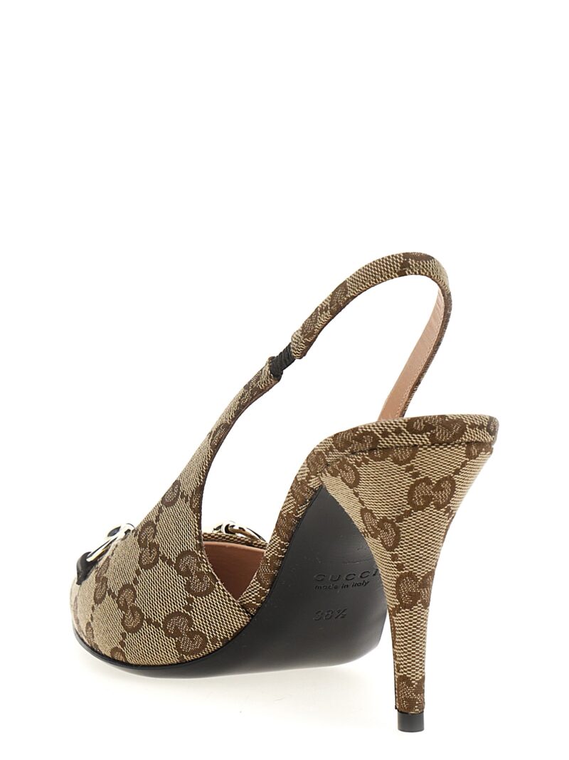 'Morsetto' slingback Woman GUCCI Beige