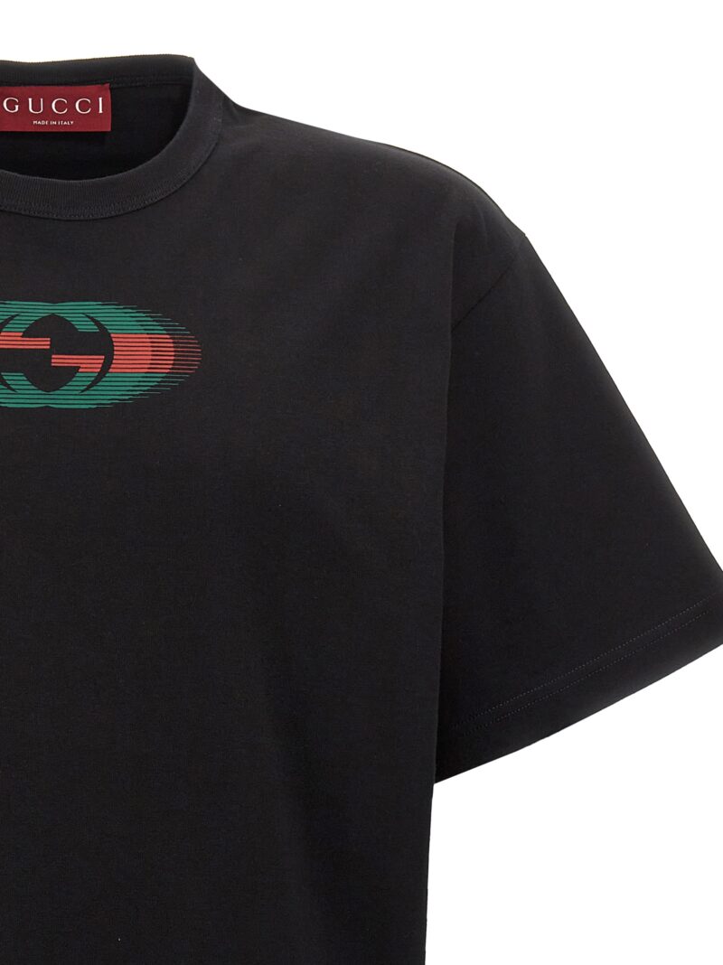 Logo print T-shirt Man GUCCI Black