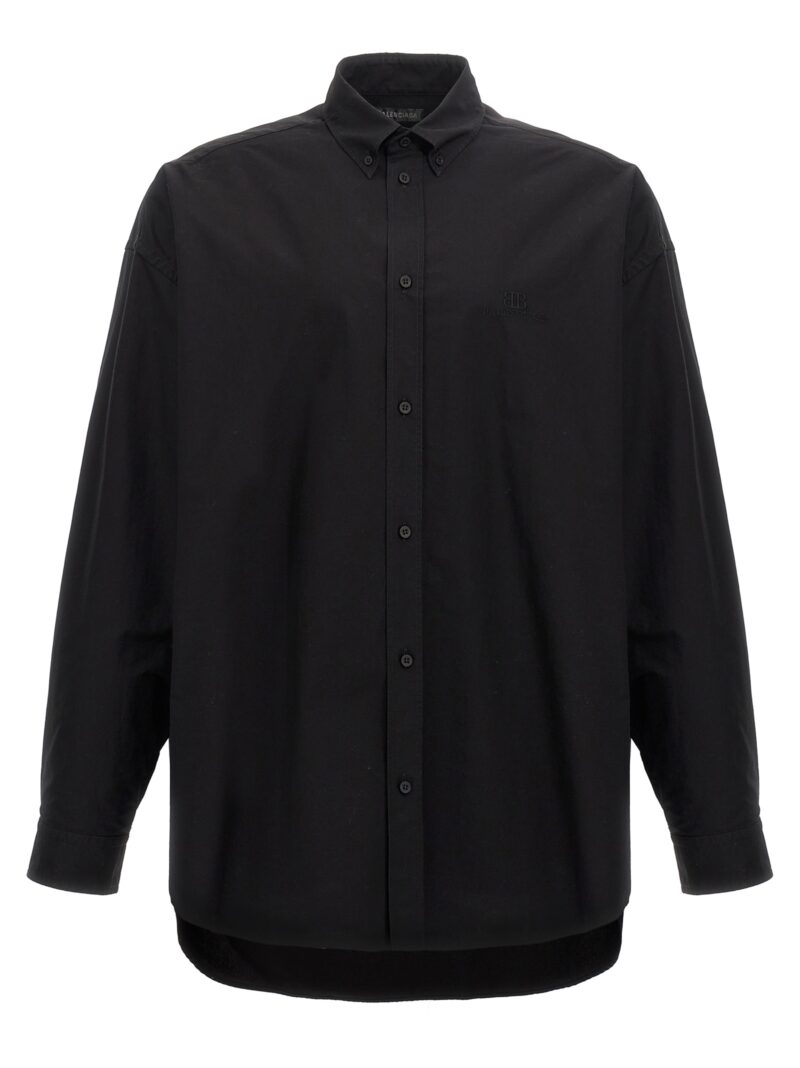 Logo embroidery shirt BALENCIAGA Black