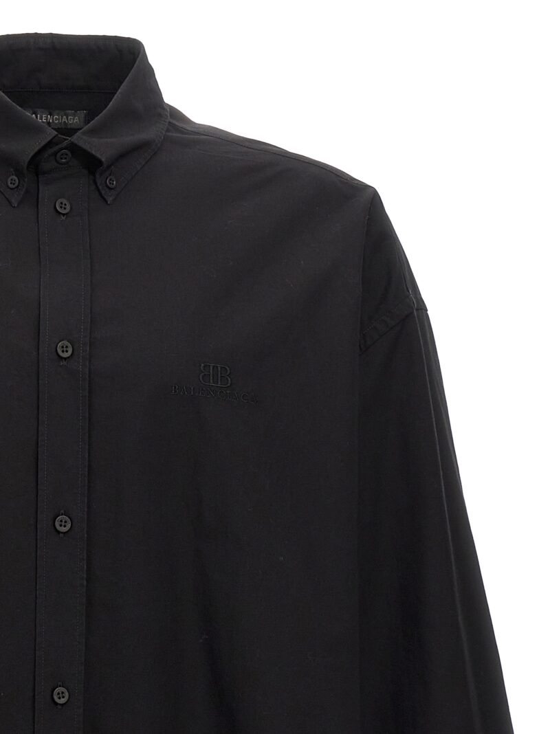 Logo embroidery shirt Man BALENCIAGA Black