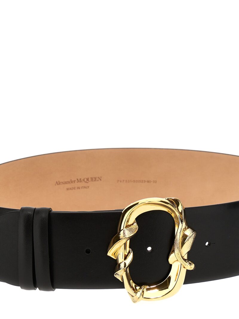 'Snake' belt Woman ALEXANDER MCQUEEN Black