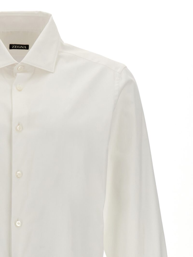 Stretch poplin shirt Man ZEGNA White