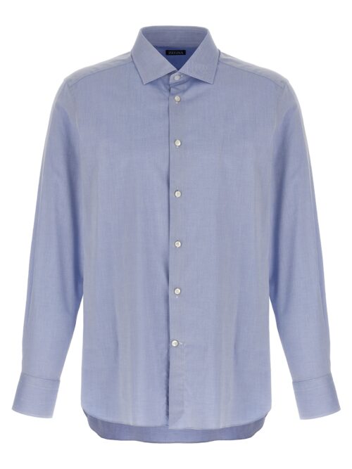 Poplin shirt ZEGNA Light Blue