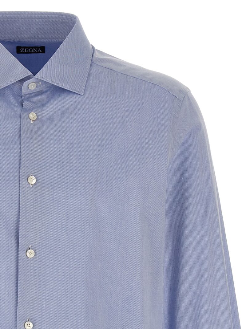 Poplin shirt Man ZEGNA Light Blue